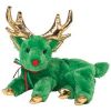 TY Beanie Baby - SLEIGHBELLE the Reindeer (Green Version) (6 inch) (Mint)