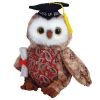 TY Beanie Baby - SMARTY the 2005 Owl Red Chest (6.5 inch) (Mint)