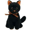 TY Beanie Baby - SNEAKY the Black & Orange Cat (6 inch) (Mint)