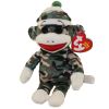 TY Beanie Baby - SOCK MONKEY (Camouflage - 8.5 inch) (Mint)