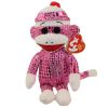 TY Beanie Baby - SOCK MONKEY (Sparkle Pink) (8.5 inch) (Mint)