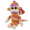 TY Beanie Baby - SOCK MONKEY (Pastel) (8.5 inch) (Mint)