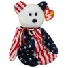 TY Beanie Baby - SPANGLE the Bear (White Head Version) (8.5 inch) (Mint)