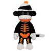 TY Beanie Baby - TRICKS the Skeleton Sock Monkey (Mint)