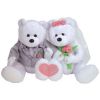 TY Beanie Babies - WE DO the Wedding Bears (set of 2) (8.5 inch) (Mint)