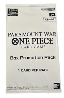 Bandai One Piece Cards - Paramount War OP-02 - BOX  PROMOTION PACK (1 Card per pack) (New)