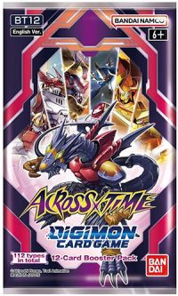 Digimon English Trading Card Game - Across Time BT12 - BOOSTER PACK (12 Cards) (New)