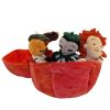 Disney Bean Bag Plush Set - JAMES AND THE GIANT PEACH (Includes 4 Characters)(Velcro Peach)(9 inch) 