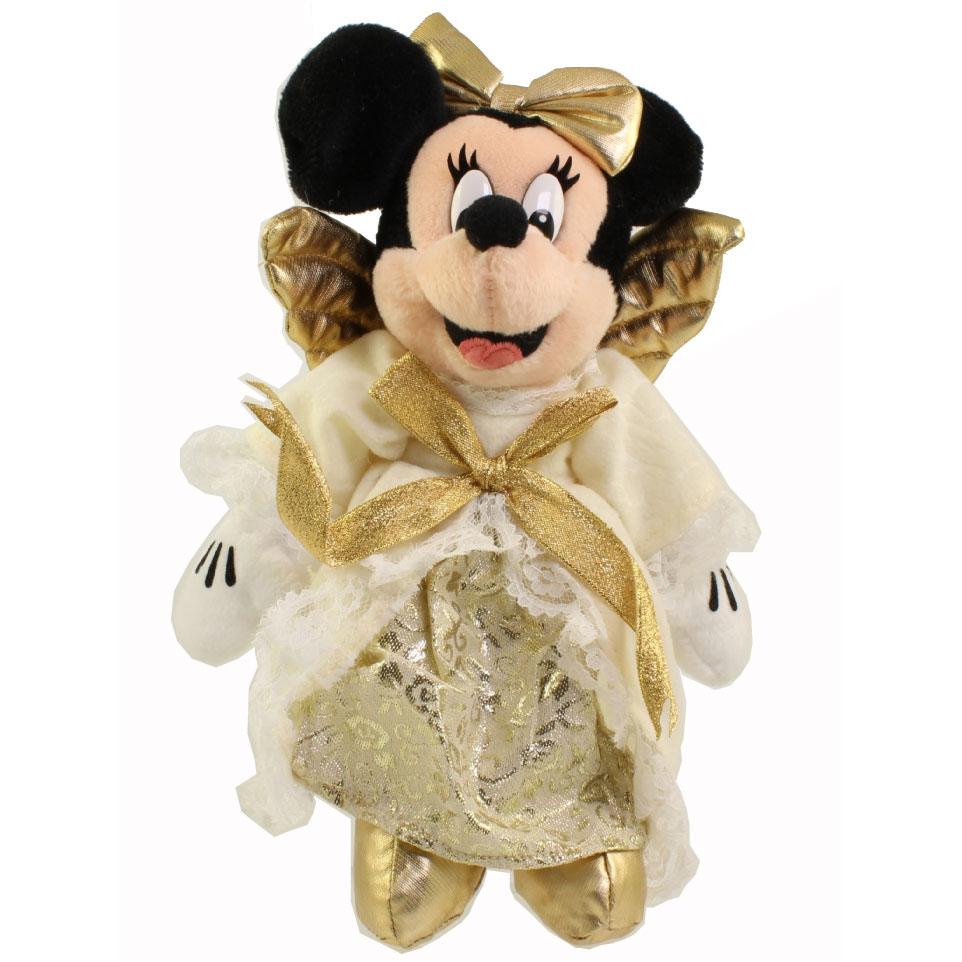 Disney Bean Bag Plush Angel Minnie Mickey Mouse 11 Inch Mint Sell