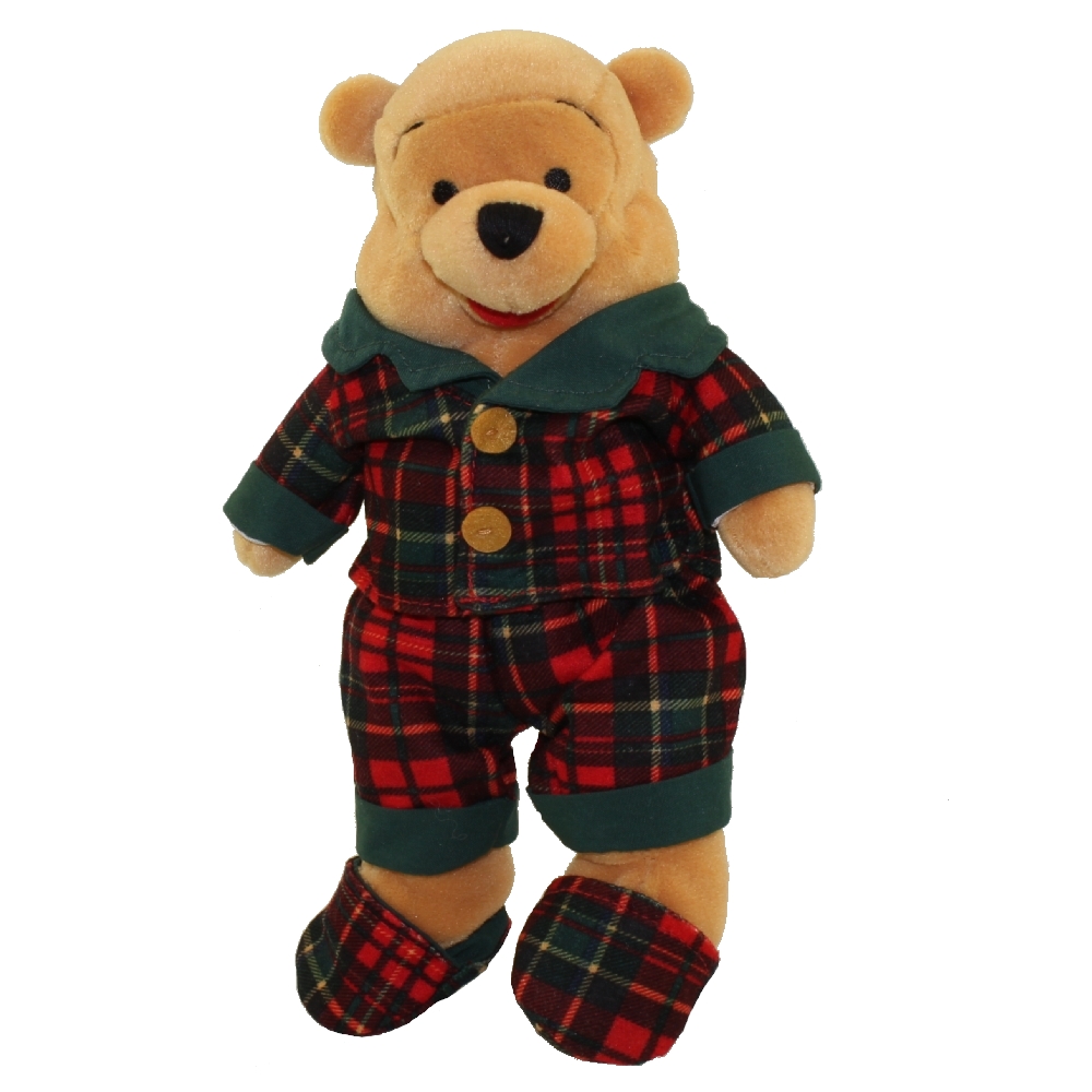 Disney Bean Bag Plush - PLAID PAJAMA POOH (Winnie the Pooh) (8 inch ...