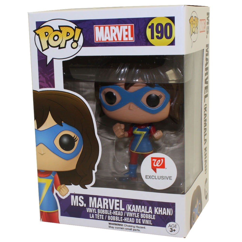 Funko POP! Marvel Vinyl Bobble-Head Figure - MS. MARVEL (Kamala Khan ...