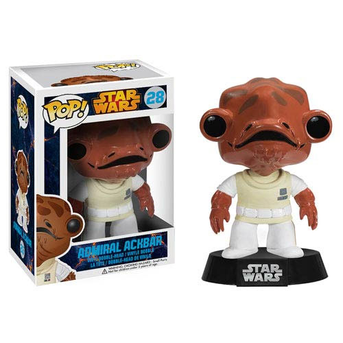 Funko POP! Star Wars Vinyl Bobble-Head - ADMIRAL ACKBAR #28 (Mint ...