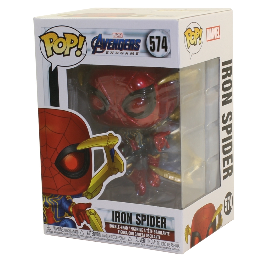 Funko POP Marvel Avengers Endgame S3 Vinyl Bobble Figure IRON SPIDER w Nano Gauntlet 574 Mi Sell2BBNovelties Sell TY Beanie Babies Action Figures Barbies Cards Toys selling online