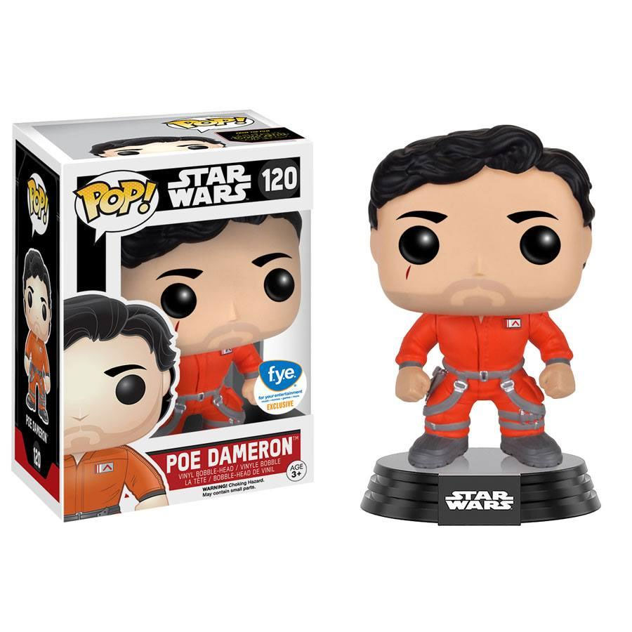 <b>Star</b> <b>Wars</b> The Force Awakens - Vinyl Bobble-Head - POE <b>DAMERON</b> #120 *FYE Exc...