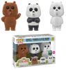 Funko POP! Vinyl Figure - Grizz, Panda & Ice Bear (Flocked 3-Pack) (Mint)