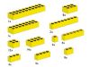 LEGO - Assorted Yellow Bricks 10010 - (New & Sealed)