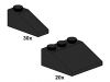 LEGO - Black Roof Tiles 10055 - (New & Sealed)