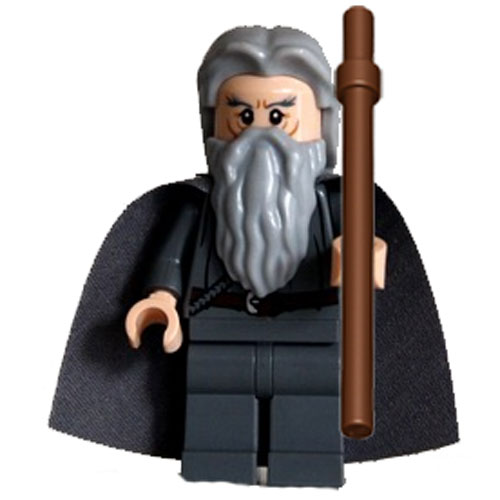 LEGO Minifigure - The Hobbit - GANDALF The GREY with Staff and Cape ...