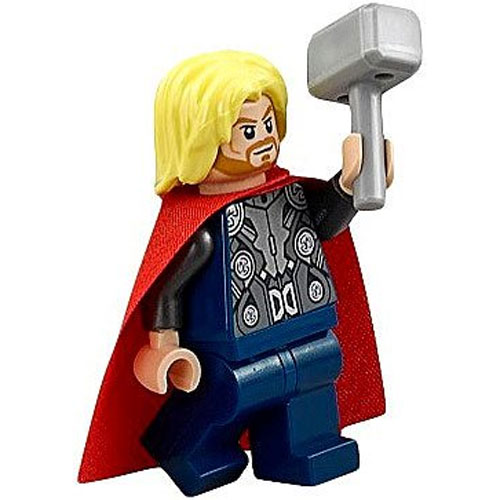 LEGO Minifigure - Marvel Super Heroes - THOR with Hammer & Soft Cape ...