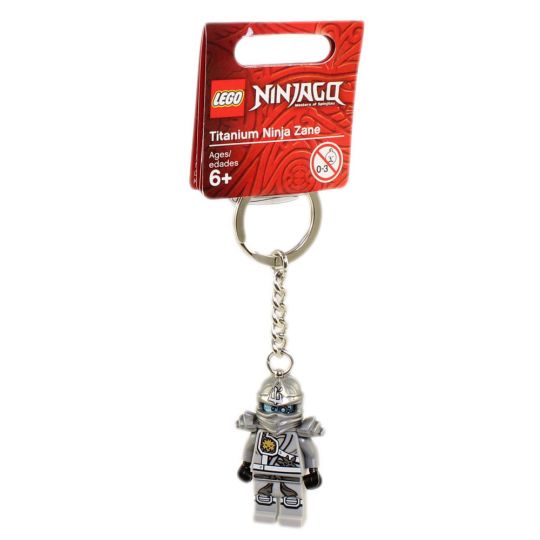 LEGO Minifigure Ninjago TITANIUM NINJA ZANE Keychain Mint