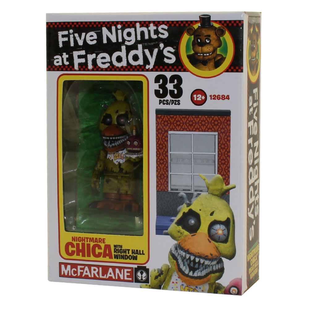 McFarlane Toys Five Nights at Freddys Nightmare Chica with Right Hall Window  Micro Figure Build Set - ToyWiz