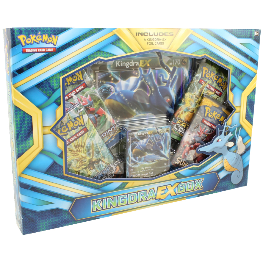 Pokemon Cards - KINGDRA EX BOX (1 Holo, 1 Jumbo Holo, 4 Boosters) (New ...