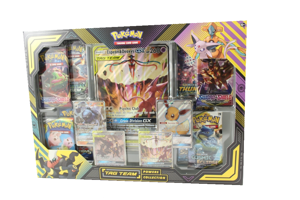 Pokemon Cards - TAG TEAM POWERS COLLECTION - ESPEON & DEOXYS-GX (8 ...