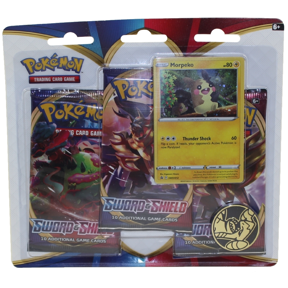 Pokemon Cards - Sword & Shield - MORPEKO BLISTER PACK (3 Boosters,1 ...