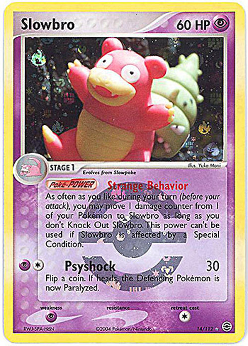 Pokemon Card - Fire Red Leaf Green 14/112 - SLOWBRO (holo-foil ...