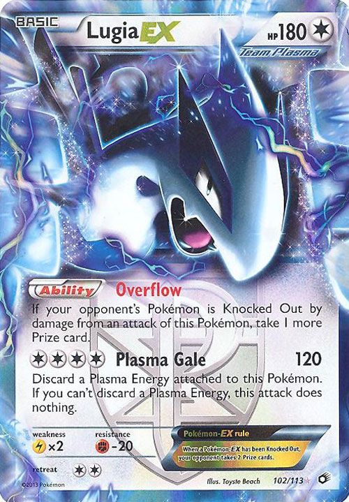 Pokemon Card - Legendary Treasures 102/113 - LUGIA EX (holo-foil ...