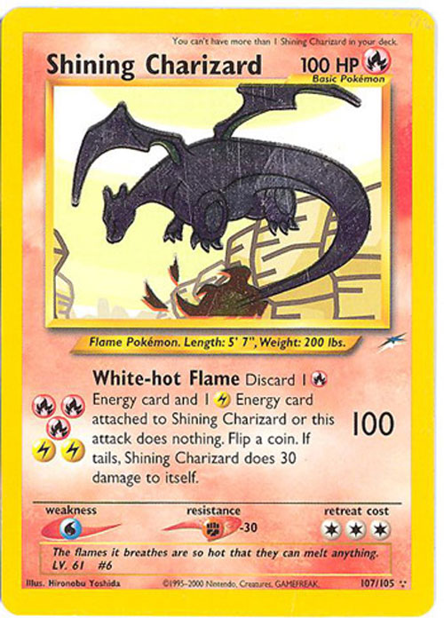 Pokemon Card - Neo Destiny 107/105 - SHINING CHARIZARD (holo-foil ...