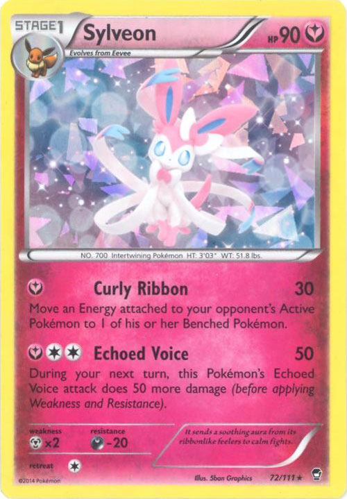 Pokemon Card Promo 72/111 - SYLVEON (shattered holo-foil ...