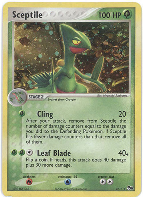 Pokemon Card Promo 4 17 Sceptile Holo Foil Sell2bbnovelties Com Sell Ty Beanie Babies Action Figures Barbies Cards Toys Selling Online