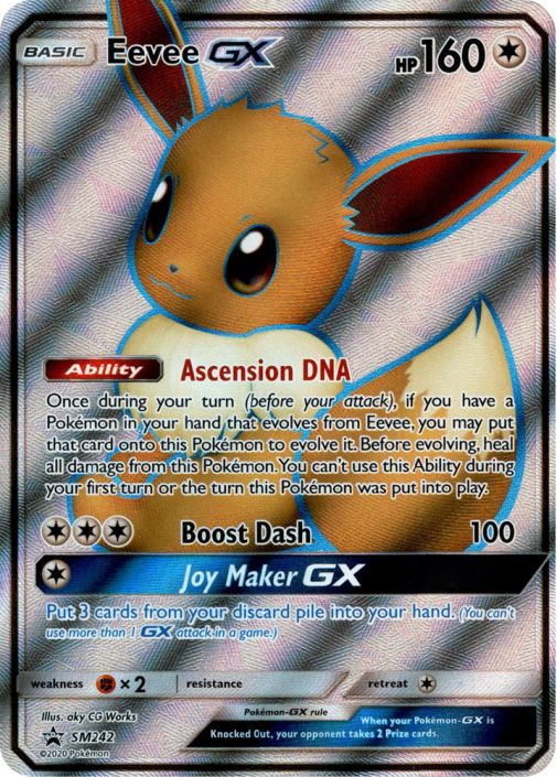 Carte Pokémon Eevee GX SM242 de la série Promos Soleil et Lune en