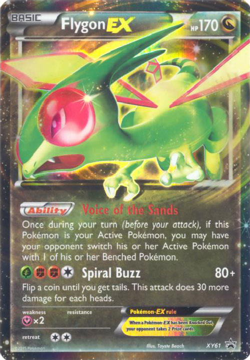 Pokemon Card Promo #XY61 - FLYGON EX (holo-foil): Sell2BBNovelties.com ...