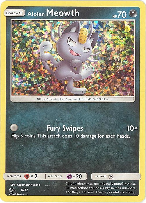 Pokemon Card - McDonald's Promo #8 - ALOLAN MEOWTH (holo-foil) (Mint ...