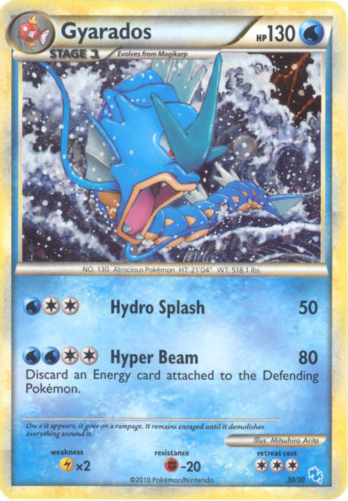 Pokemon Card Trainer Kit Promo #30/30 - GYARADOS (holo-foil ...