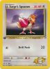 Pokemon Card - Gym Heroes 52/132 - LT. SURGE'S SPEAROW (uncommon) *1st Edition* (Mint)