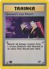 Pokemon Card - Gym Challenge 105/132 - GIOVANNI'S LAST RESORT (rare) *1st Edition* (Mint)