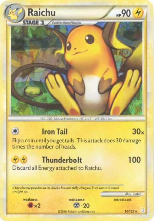 Pokemon Card Heart Gold Soul Silver 10 123 Raichu Shattered Holo Foil Promo Sell2bbnovelties Com Sell Ty Beanie Babies Action Figures Barbies Cards Toys Selling Online