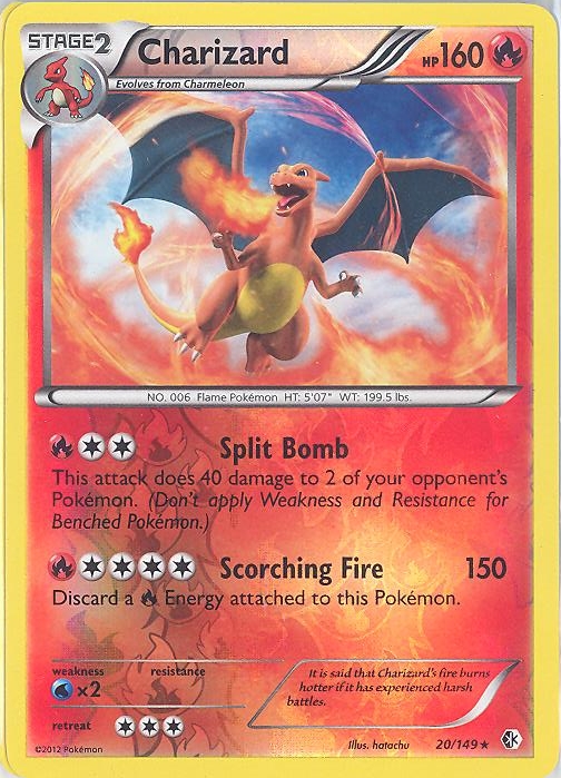 Pokemon Card - Boundaries Crossed 20/149 - CHARIZARD (reverse holo