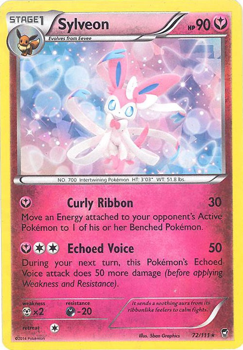 Pokemon Card - XY Furious Fists 72/111 - SYLVEON (holo-foil ...