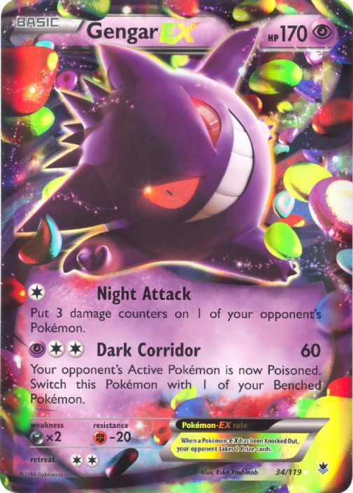  Pokemon - Gengar (34/119) - XY Phantom Forces - Holo