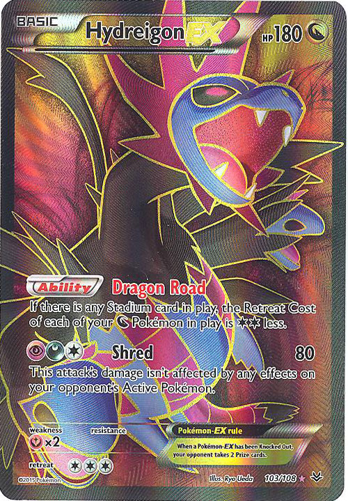 Pokemon Card - XY Roaring Skies 103/108 - HYDREIGON EX (full art holo ...