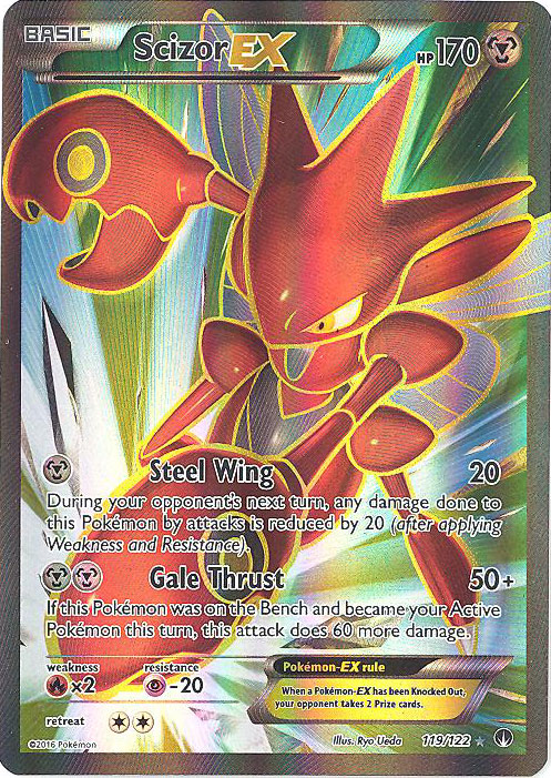 Pokemon Card - XY BREAKpoint 119/122 - SCIZOR EX (full art holo-foil ...