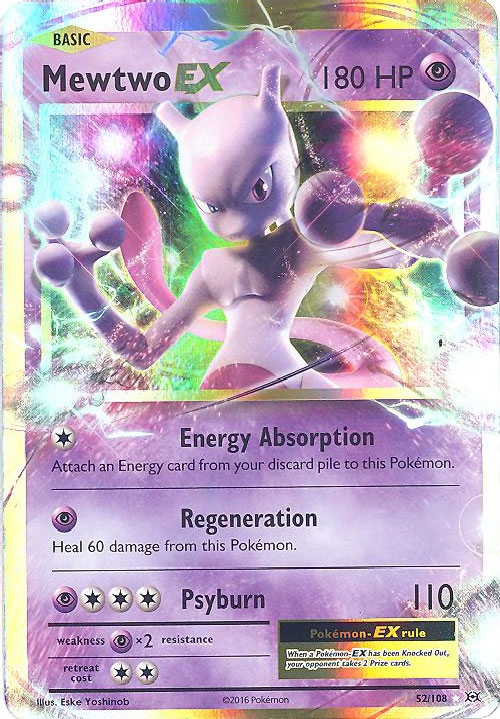 Pokemon Card Xy Evolutions 52108 Mewtwo Ex Holo Foil Mint Sell 1209