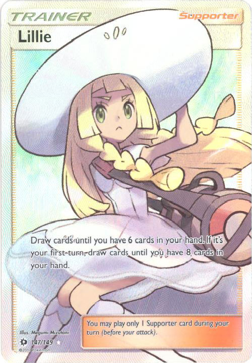 Pokemon Card - Sun & Moon 147/149 - LILLIE (full art holo-foil ...