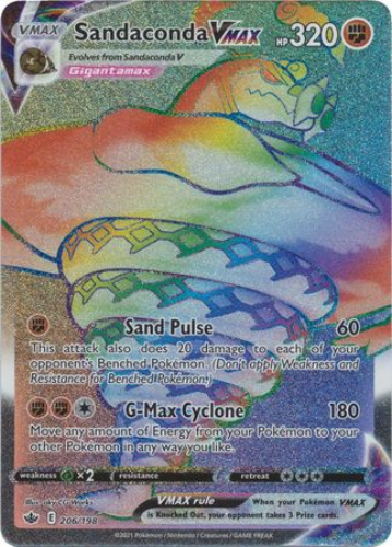 Pokémon TCG Sandaconda VMAX Chilling Reign 206/198 Holo Secret