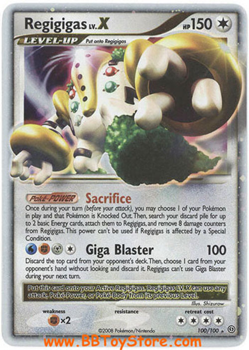 Pokemon Card - Stormfront 100/100 - REGIGIGAS Lv.X (holo-foil