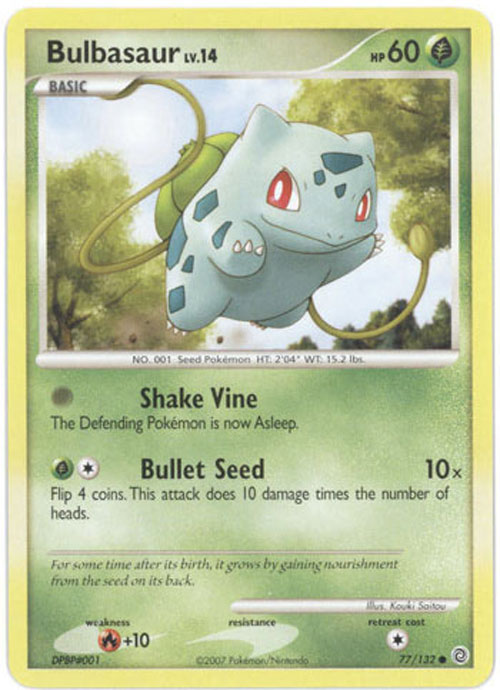 Pokemon - Bulbasaur (77) - Secret Wonders